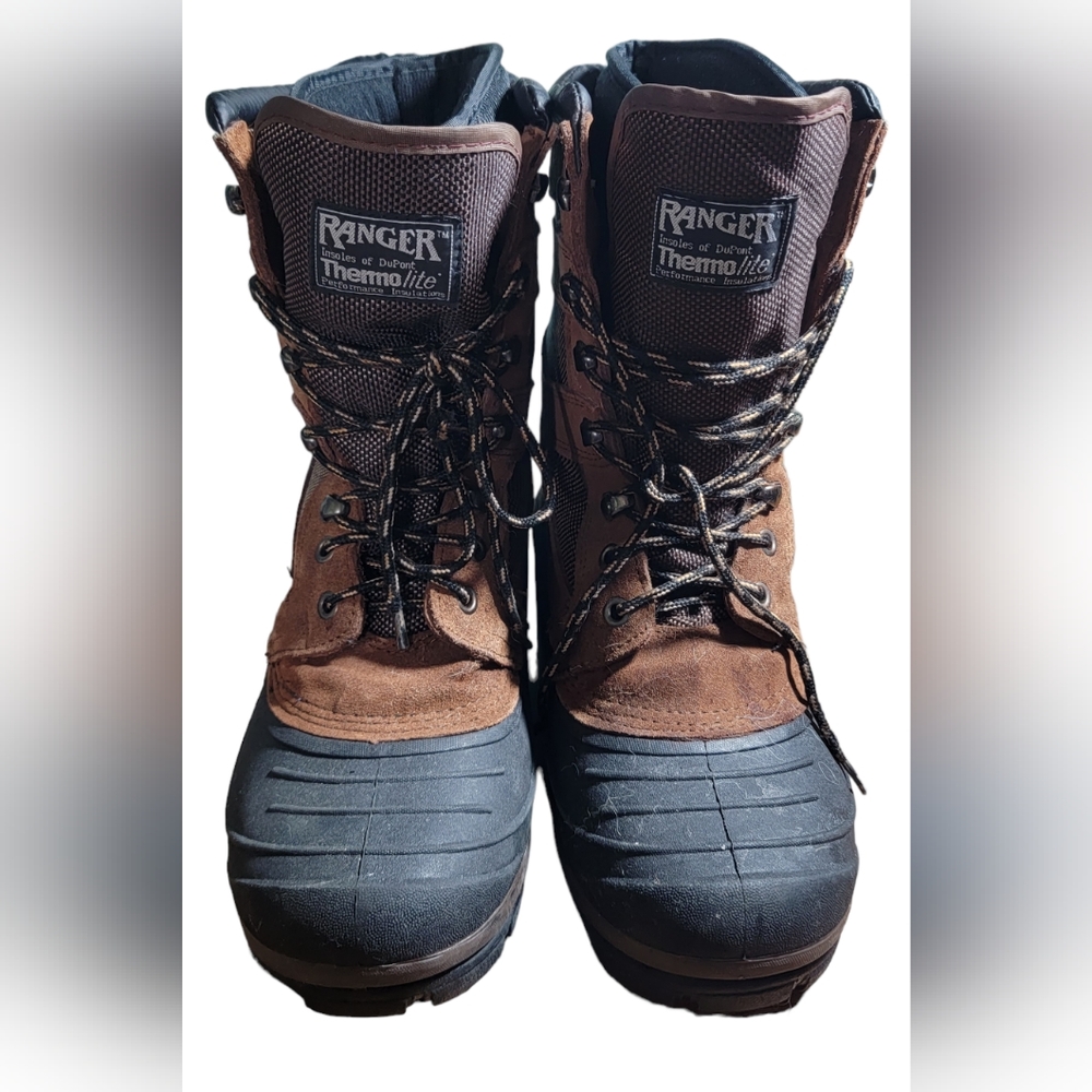 Ranger Mens Boots Size 9 Insoles of DuPont Thermolite Brown Black